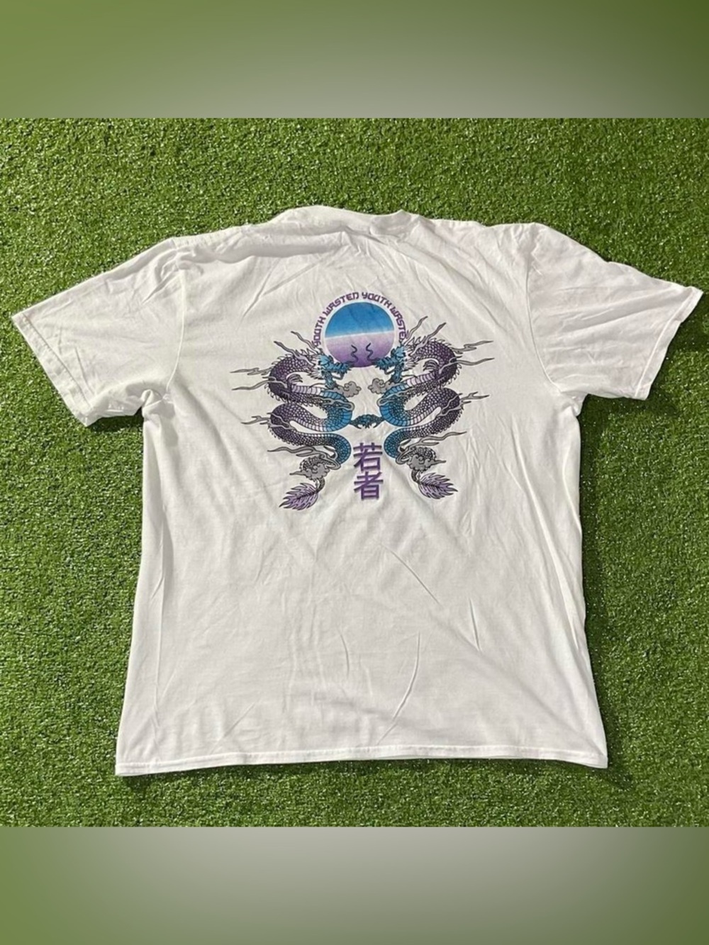 Japanese Dragon White Graphic Tee